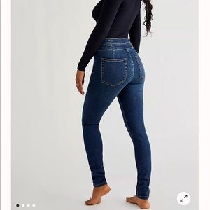 SOLD: Free People CRVY High-Rise Lace-Up Denim Skinny Jeans